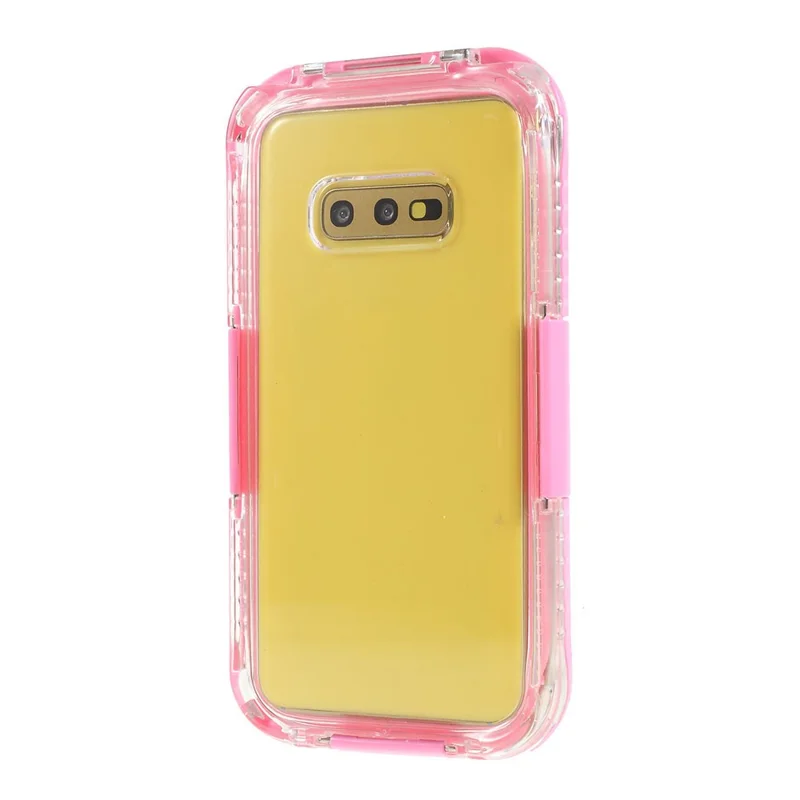 10m Underwater IP68 Waterproof Mobile Cover for Samsung Galaxy S10e Dirt / Dust / Snow Proof Case - Pink