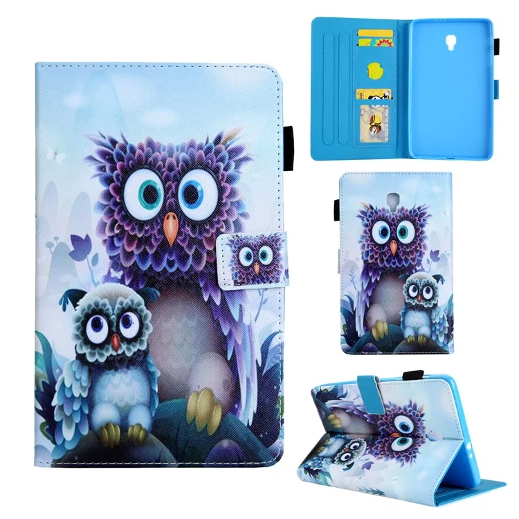 Couverture de Tablette en Cuir à Motifs D'animaux Pour Samsung Galaxy Tab A 8.0 (2017) T380 / T385 - Hibou