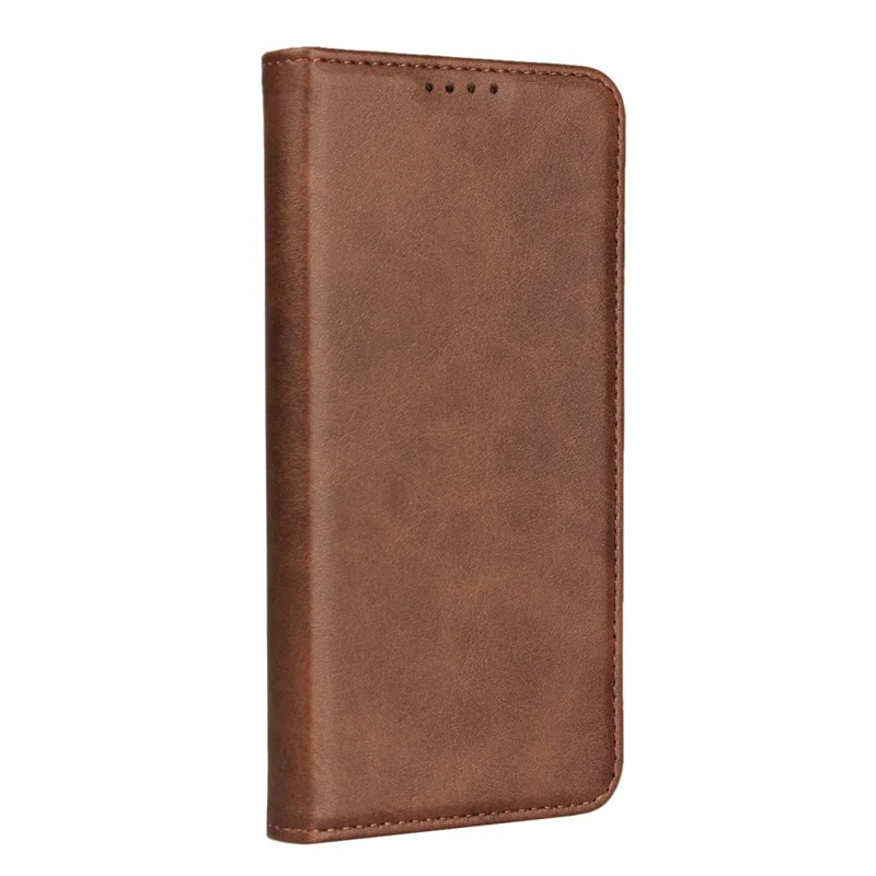 Auto-absorbed Leather Wallet Stand Case for Samsung Galaxy S10 - Coffee
