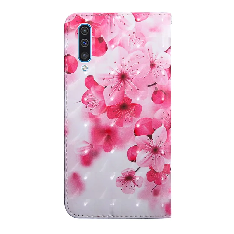 Pattern Printing Light Spot Decor Wallet Stand Leather Case for Samsung Galaxy A50 / A50s / A30s - Vivid Flower