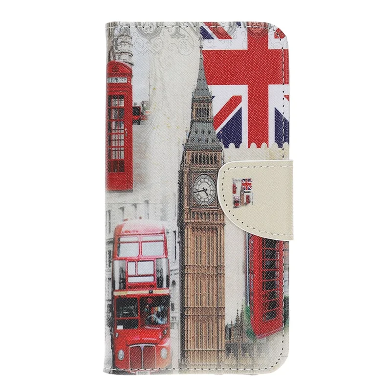 Pattern Printing Cross Texture Leather Wallet Case for Samsung Galaxy A70 - Big Ben