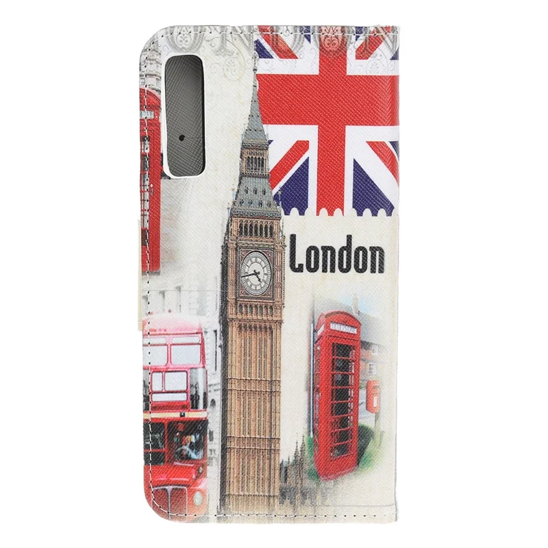 Pattern Printing Cross Texture Leather Wallet Case for Samsung Galaxy A70 - Big Ben