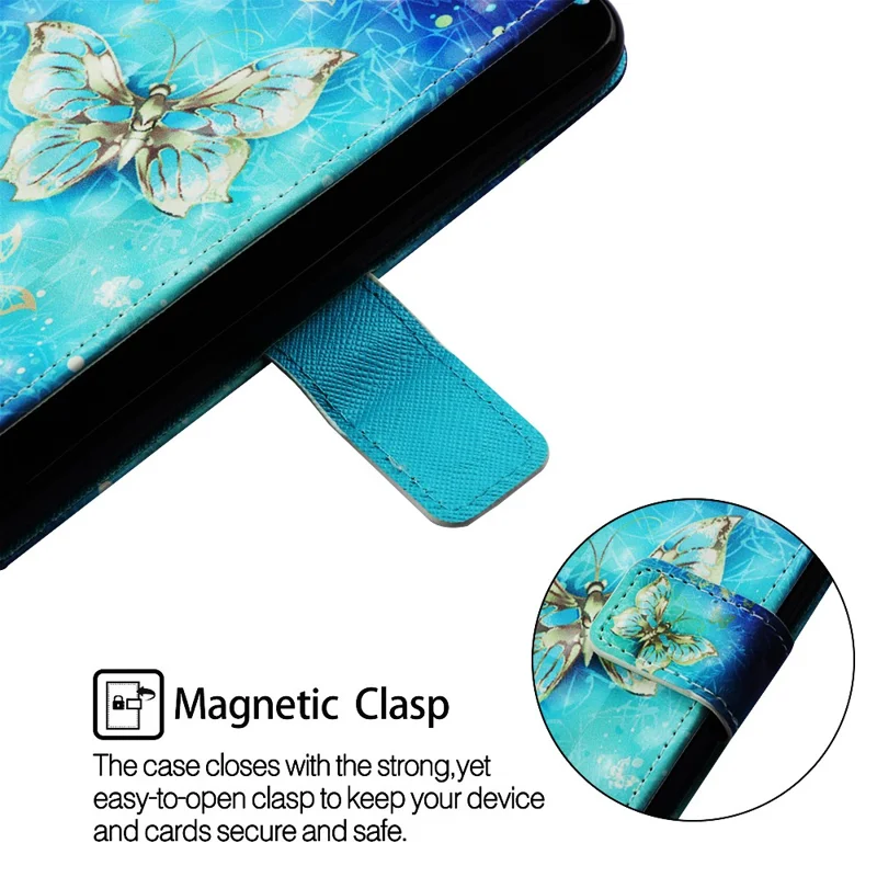 Pattern Printing Leather Wallet Case for Samsung Galaxy A70 - Butterfly Pattern