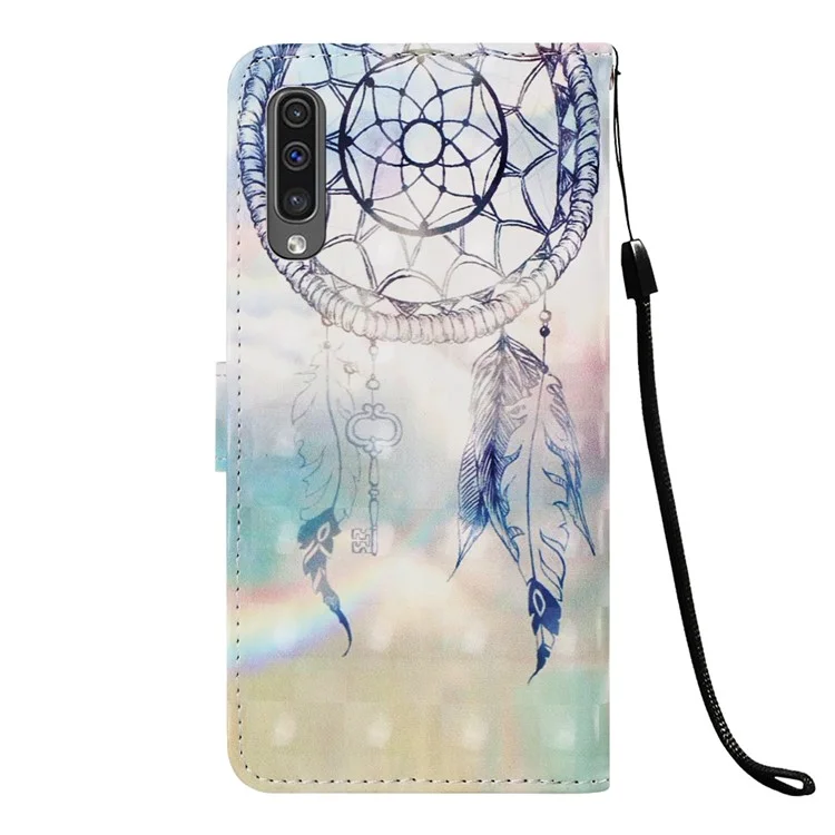 Custodia Del Portafoglio in Pelle da Stampa Motivano Per Samsung Galaxy A50 / A50 / A30 - Feather Dream Catcher