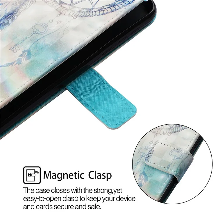 Custodia Del Portafoglio in Pelle da Stampa Motivano Per Samsung Galaxy A50 / A50 / A30 - Feather Dream Catcher