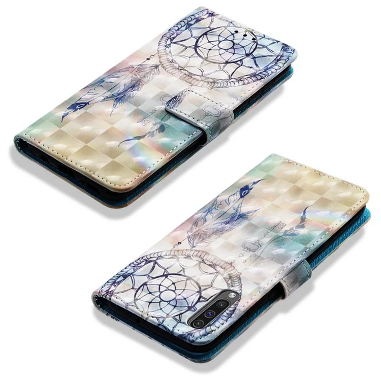 Custodia Del Portafoglio in Pelle da Stampa Motivano Per Samsung Galaxy A50 / A50 / A30 - Feather Dream Catcher