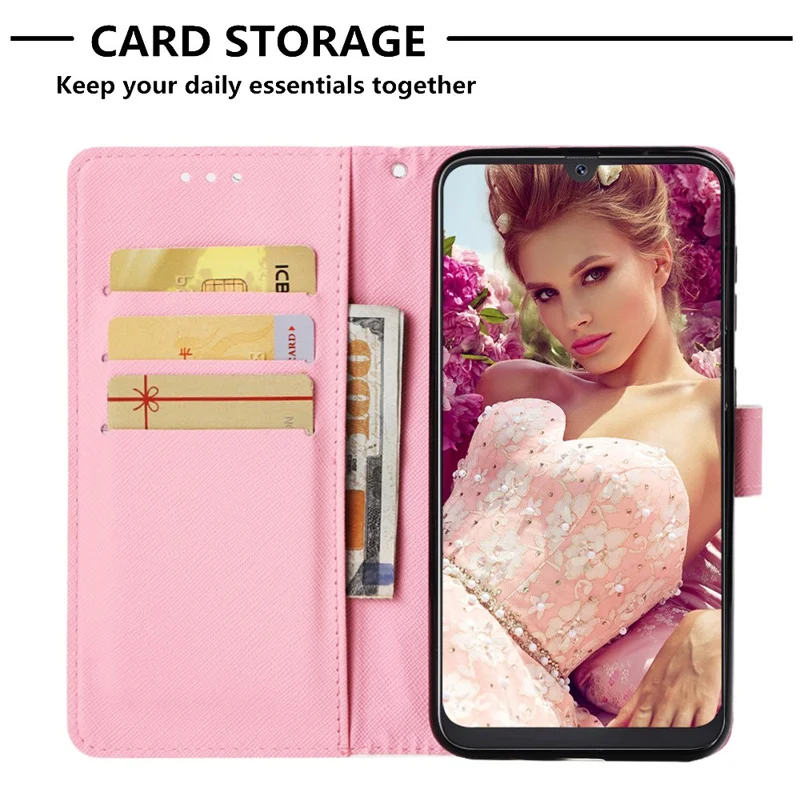 Pattern Printing Leather Wallet Case for Samsung Galaxy A50 / A50s / A30s - Vivid Flower