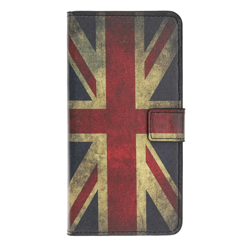 Pattern Printing Leather Wallet Stand Case for Samsung Galaxy A40 - Retro UK Flag