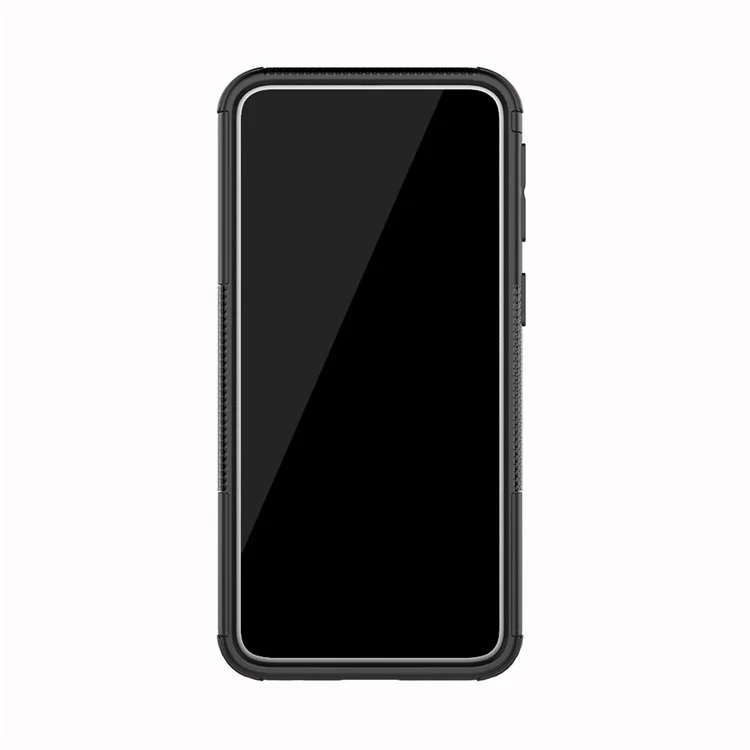 Für Samsung Galaxy A40 Cool Tire PC + TPU Hybrid -hülle Mit Stand - Schwarz