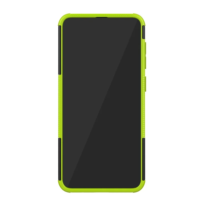 For Samsung Galaxy A50/A30/A20 Cool Tyre PC + TPU Hybrid Case with Kickstand - Green