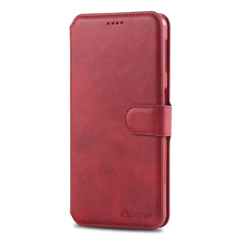 AZNS Wallet Leather Mobile Phone Case for Samsung Galaxy A50 / A50s / A30s - Red