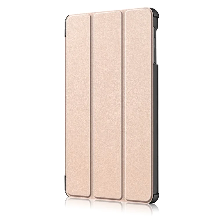 Lightweight Tri-Fold Stand PU Leather Hard Shell Protective Tablet Cover for Samsung Galaxy TAB A 10.1 2019 SM-T510/SM-T515 - Gold