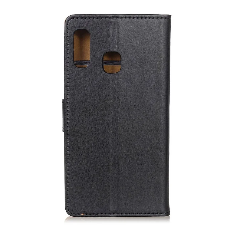 Case de Support en Cuir de Portefeuille Pour Samsung Galaxy A20e - le Noir