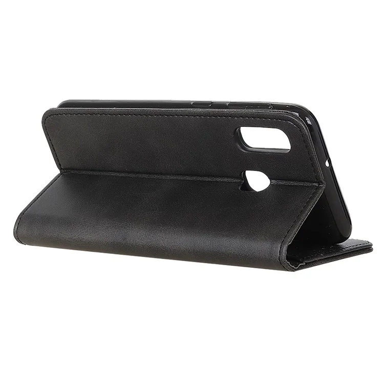 Étui De Téléphone Cellulaire En Cuir De Cuir Split Autorbé Pour Samsung Galaxy A20E - Noir