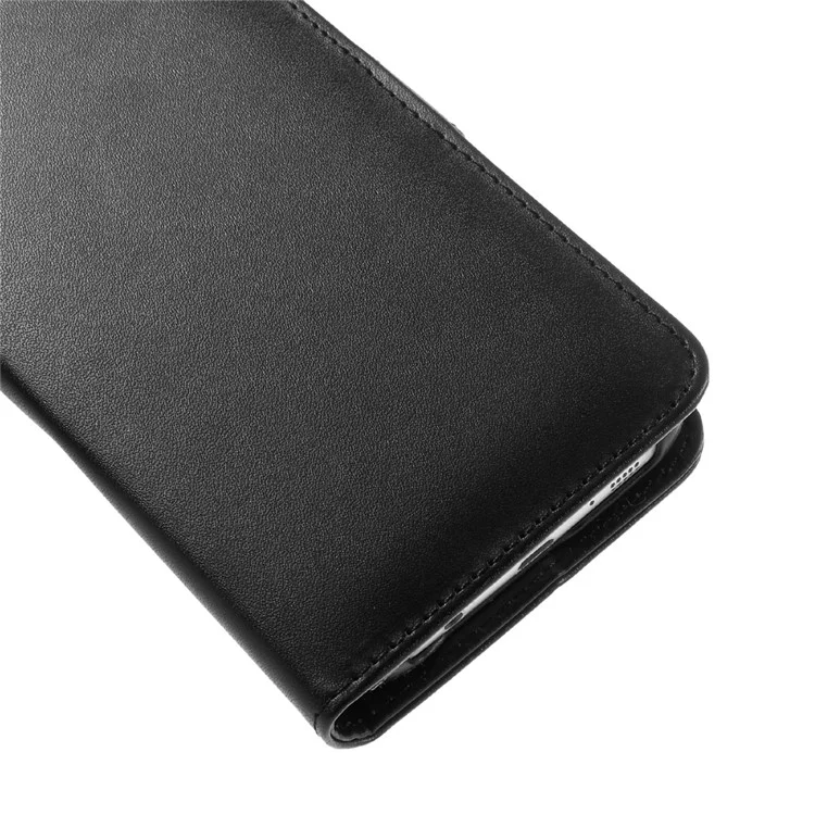 PU Leather Wallet Stand Phone Cover Flip Shell for Samsung Galaxy S7 edge G935 - Black