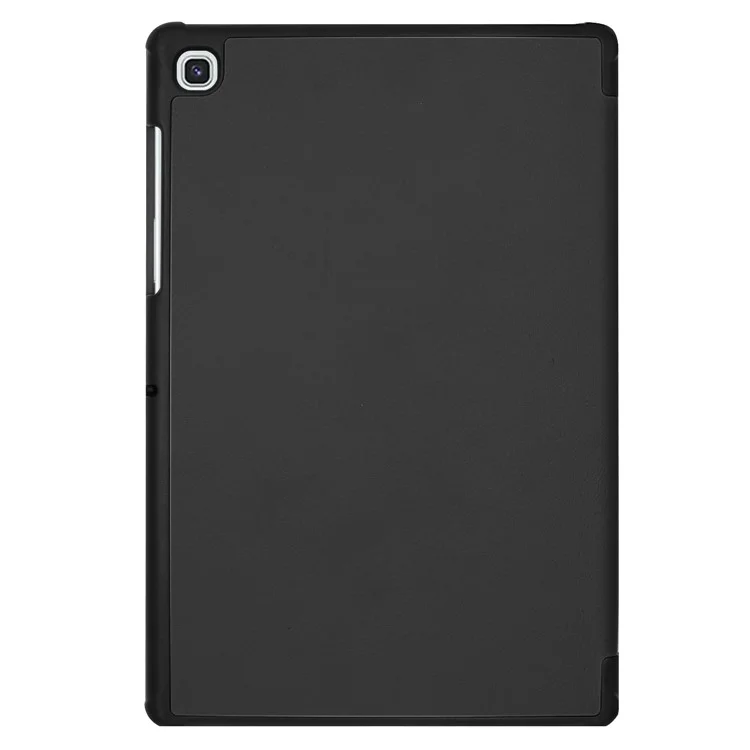 Funda protectora de cuerpo completo de piel sintética PU con soporte plegable de tres pliegues para Samsung Galaxy Tab S5e SM-T720 - Negro