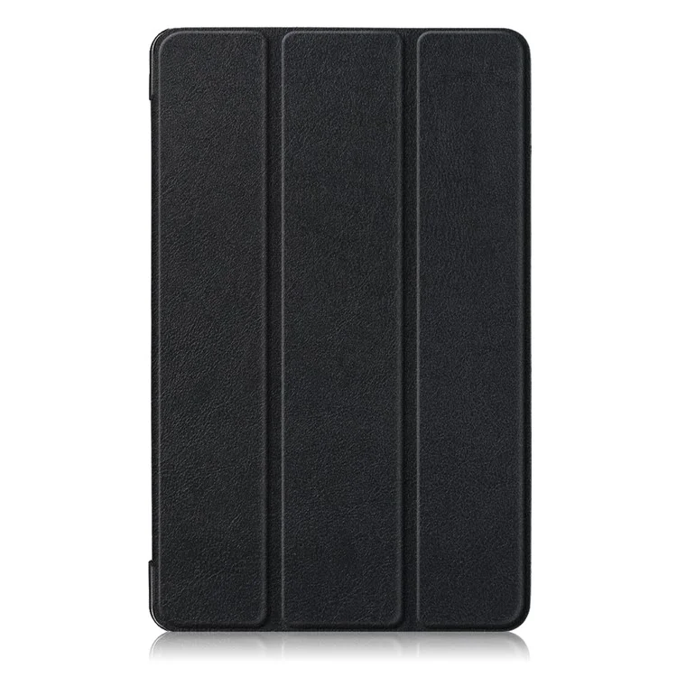 Étui de protection en cuir PU avec support pliant à trois volets pour Samsung Galaxy Tab A 8.0 (2019) avec S Pen P200 P205 - Noir