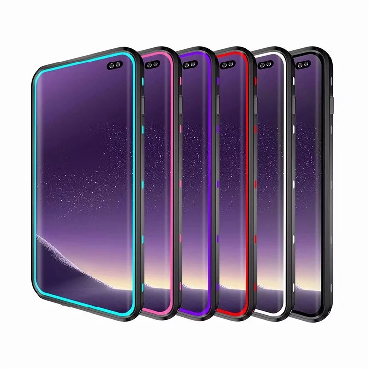 REDPEPPER IP68 wasserdichte Handyhülle mit Fingerabdruckerkennung, klare Rückseite für Samsung Galaxy S10 - Schwarz