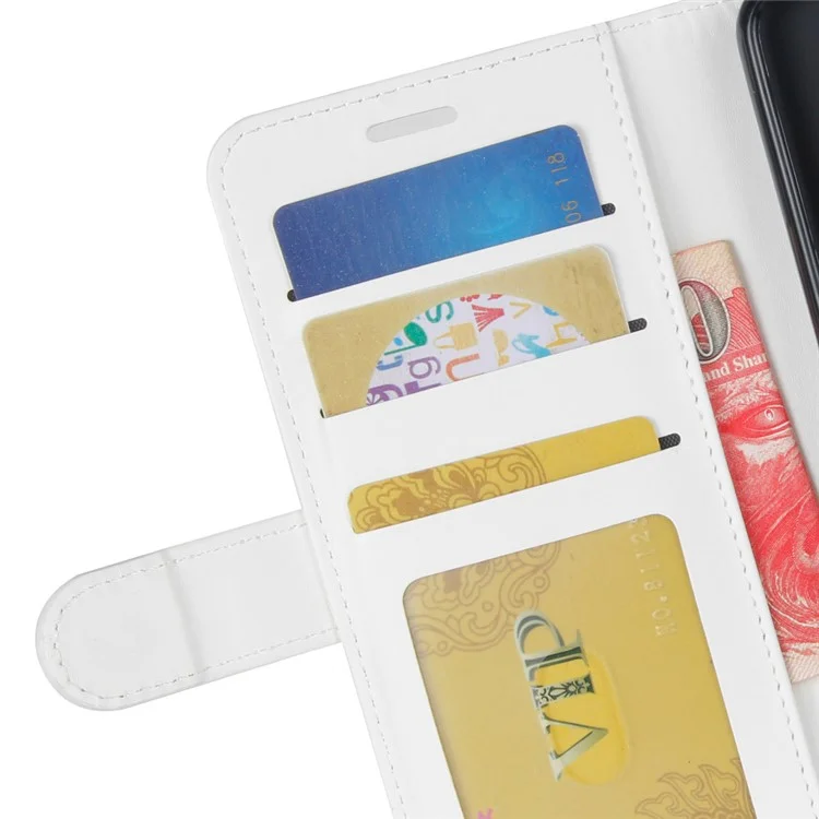 Crazy Horse PU Leather Stand Wallet Flip Case para Samsung Galaxy A20e - Blanco