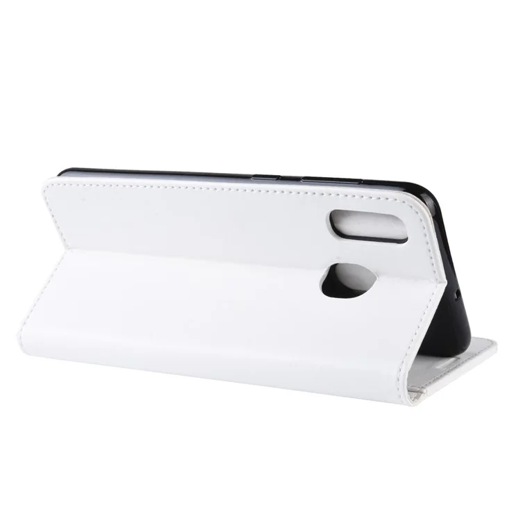 Crazy Horse PU Leather Stand Wallet Flip Case para Samsung Galaxy A20e - Blanco