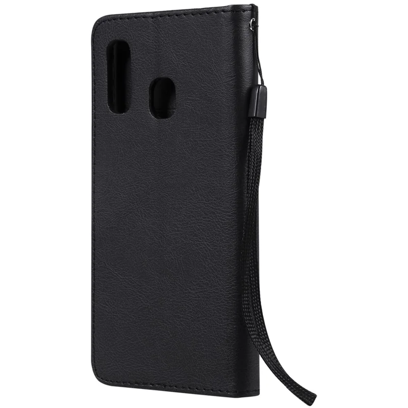 Magnetic Detachable 2-in-1 Wallet Leather Stand Case for Samsung Galaxy A40 - Black