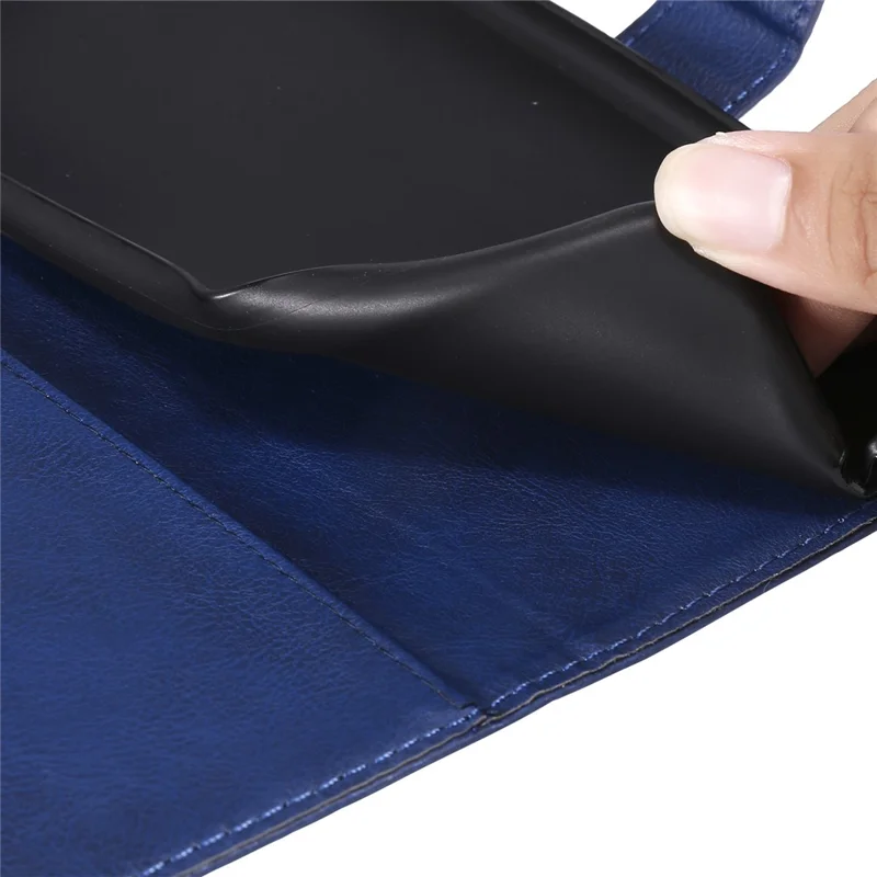 Magnetic Detachable 2-in-1 Wallet Leather Stand Case for Samsung Galaxy A40 - Blue