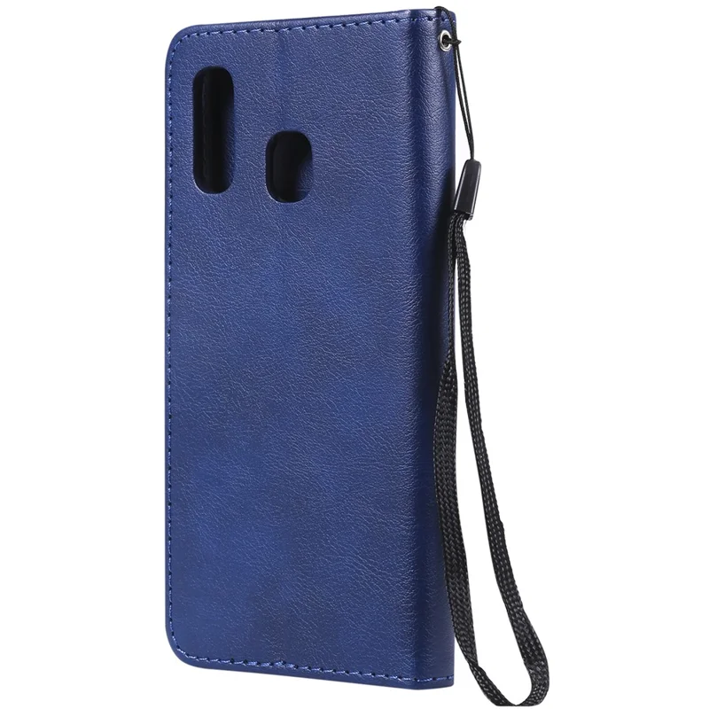 Magnetic Detachable 2-in-1 Wallet Leather Stand Case for Samsung Galaxy A40 - Blue