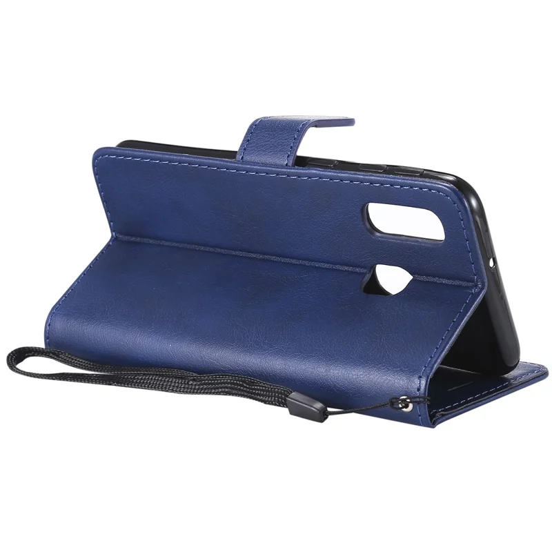 Magnetic Detachable 2-in-1 Wallet Leather Stand Case for Samsung Galaxy A40 - Blue
