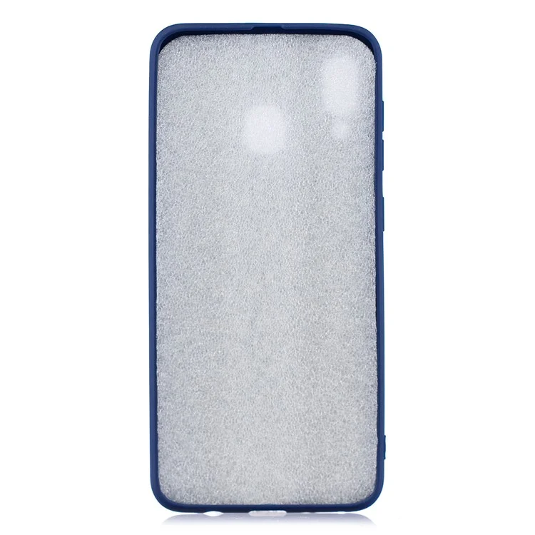 Solid Color Candy TPU Case for Samsung Galaxy A40 - Dark Blue