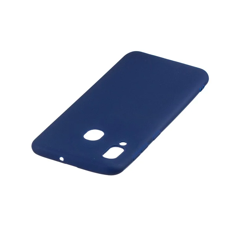 Solid Color Candy TPU Case for Samsung Galaxy A40 - Dark Blue
