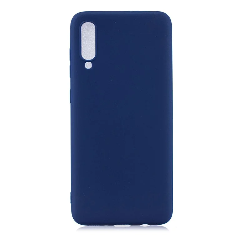 Solid Color Candy TPU Case for Samsung Galaxy A70 - Dark Blue