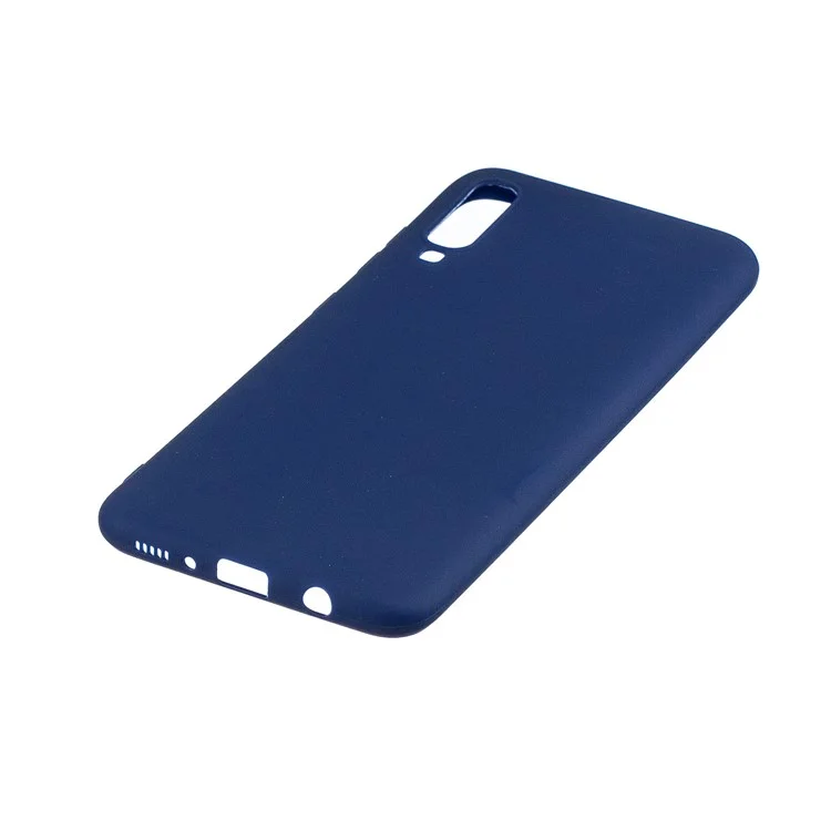 Solid Color Candy TPU Case for Samsung Galaxy A70 - Dark Blue