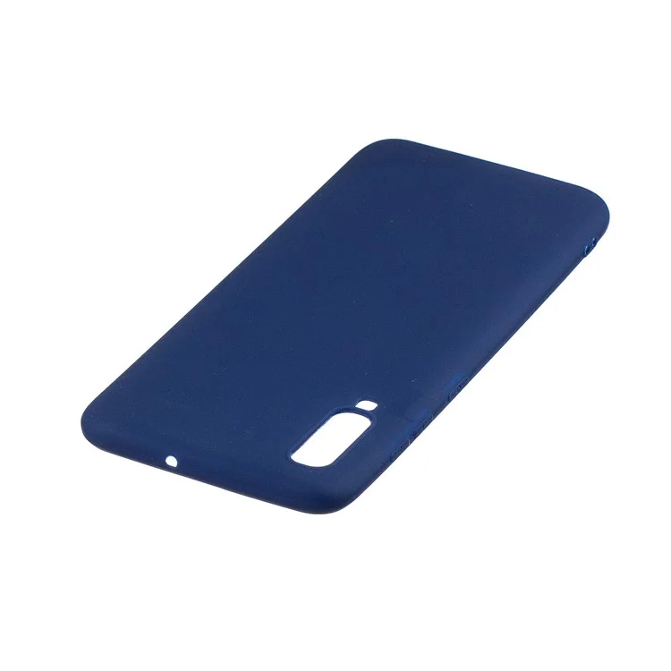 Solid Color Candy TPU Case for Samsung Galaxy A70 - Dark Blue