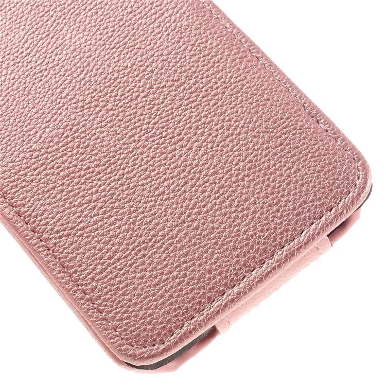 Litchi Skin Vertical Flip Leather Case for Samsung Galaxy S7 G930 - Rose Gold