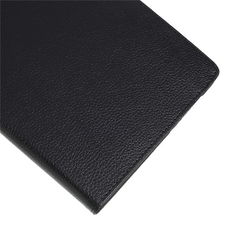 Para Samsung Galaxy Tab S5e SM-T720 Funda de protección de cuero con textura de litchi [con soporte giratorio de 360 grados] - Negro