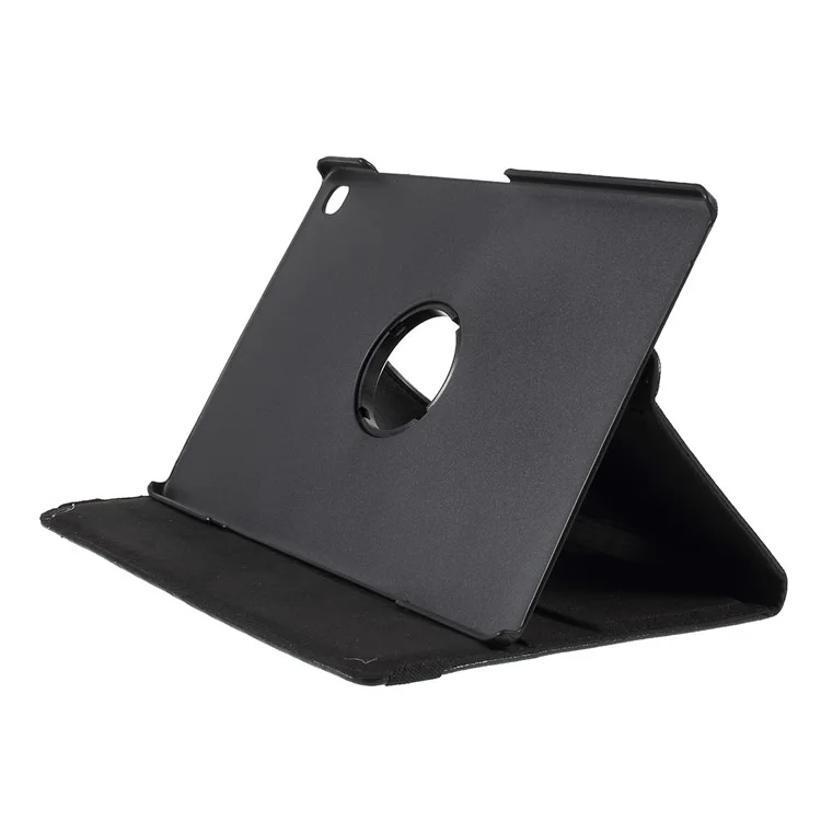 Para Samsung Galaxy Tab S5e SM-T720 Funda de protección de cuero con textura de litchi [con soporte giratorio de 360 grados] - Negro