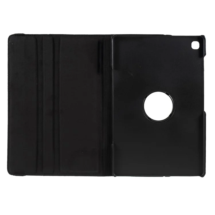 Para Samsung Galaxy Tab S5e SM-T720 Funda de protección de cuero con textura de litchi [con soporte giratorio de 360 grados] - Negro