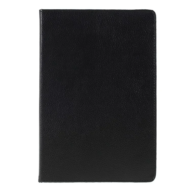 Para Samsung Galaxy Tab S5e SM-T720 Funda de protección de cuero con textura de litchi [con soporte giratorio de 360 grados] - Negro