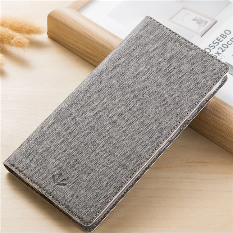 VILI DMX Cross Texture Stand Leather Card Holder Case for Samsung Galaxy A40 - Grey