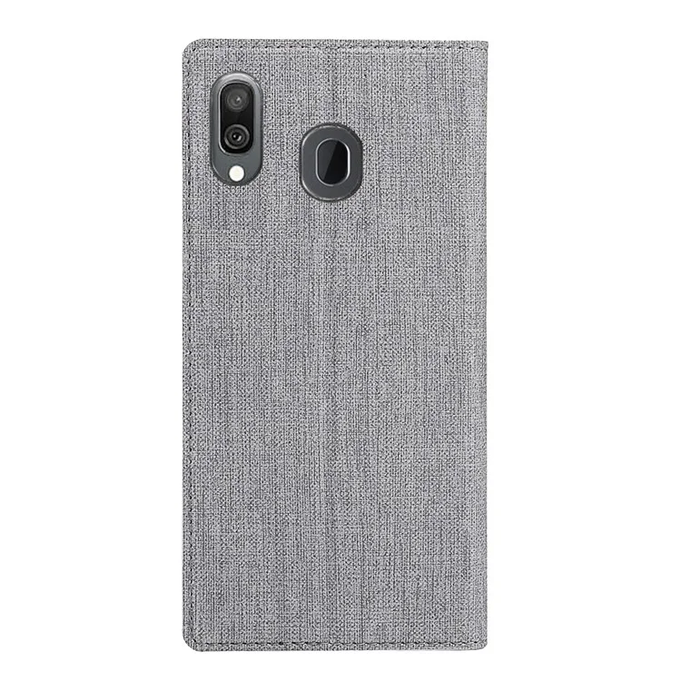 Vili DMX Cross Texture Stand Pelle Pelle Custodia Caso Per Samsung Galaxy A40 - Grigio