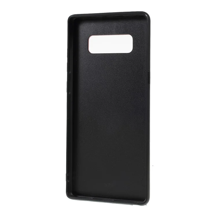 Gradient-Farbiges Glas + PC + TPU-Hybrid-Mobiltelefon-Gehäuse für Samsung Galaxy Note 8 N950 - Rot / Schwarz