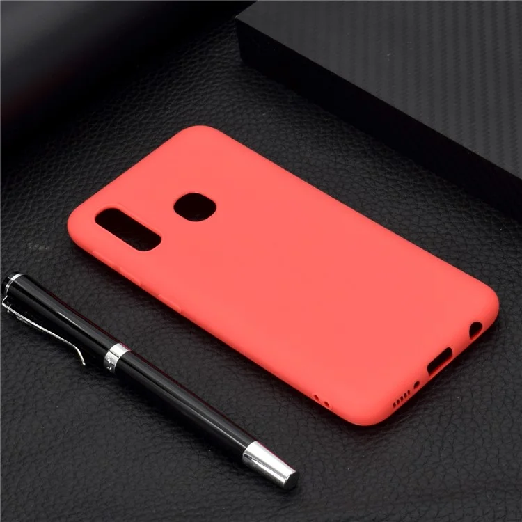 Caixa TPU Fosca Macia Para Samsung Galaxy A20e - Vermelho