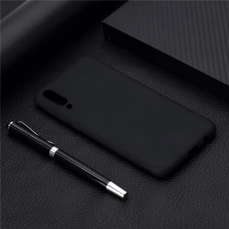 Étui TPU Givré Doux Pour Samsung Galaxy A70 - le Noir