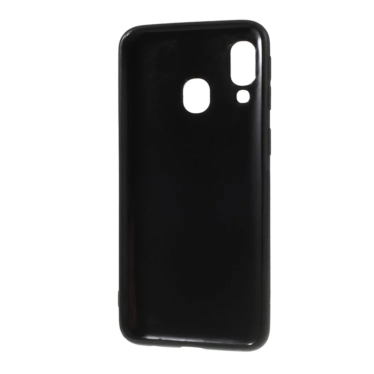 Carbon Fiber TPU-Handyhülle für Samsung Galaxy A40 - Schwarz