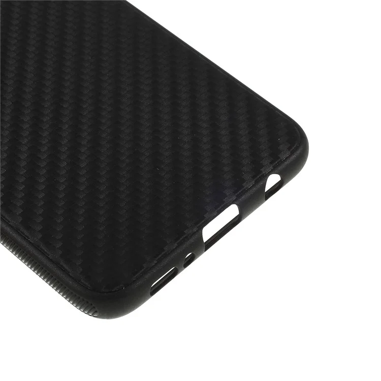 Carbon Fiber TPU Phone Casing Shell for Samsung Galaxy S10e - Black