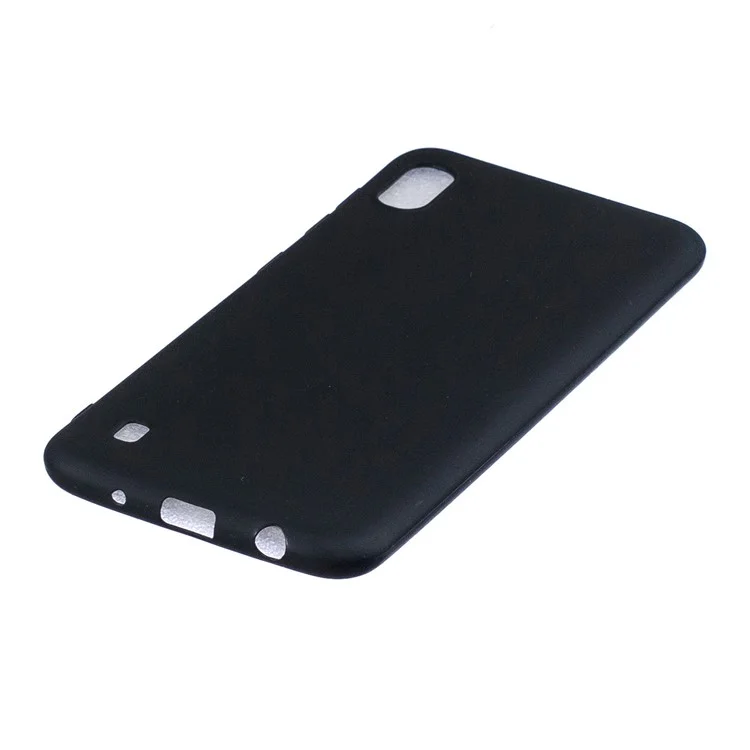 Solid Color Candy TPU Fall Für Samsung Galaxy A10 - Schwarz