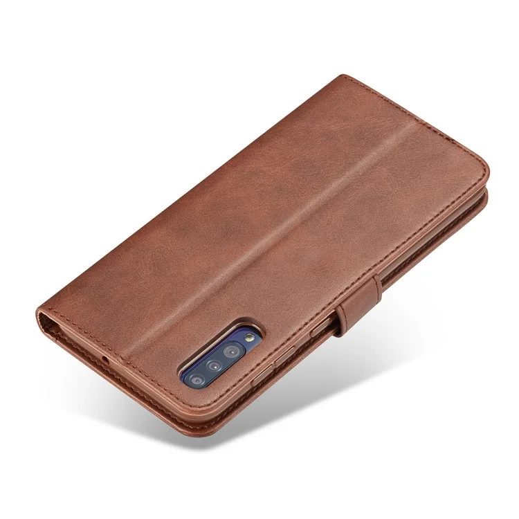 LC.IMEEKE Leather Wallet Case for Samsung Galaxy A70 - Coffee