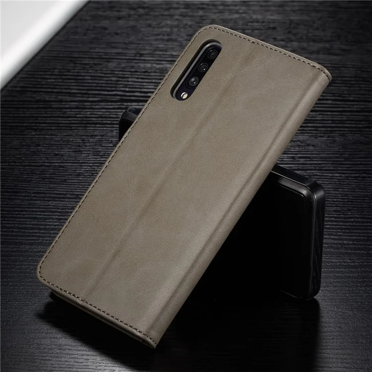 Lc. Étui de Portefeuille en Cuir Imeeke Pour Samsung Galaxy A50 / A50s / A30s - Gris