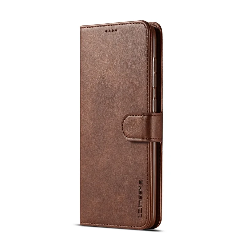LC.IMEEKE Leather Wallet Case for Samsung Galaxy A50/A50s/A30s - Coffee