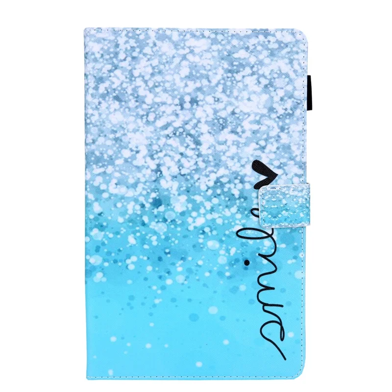 Pattern Printing PU Leather Card Holder Tablet Stand Case for Samsung Galaxy Tab A 10.1 (2019) SM-T510/SM-T515 - Blue Bubble
